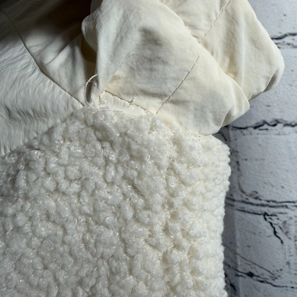 Aerie Offleash Cream Sherpa Jacket